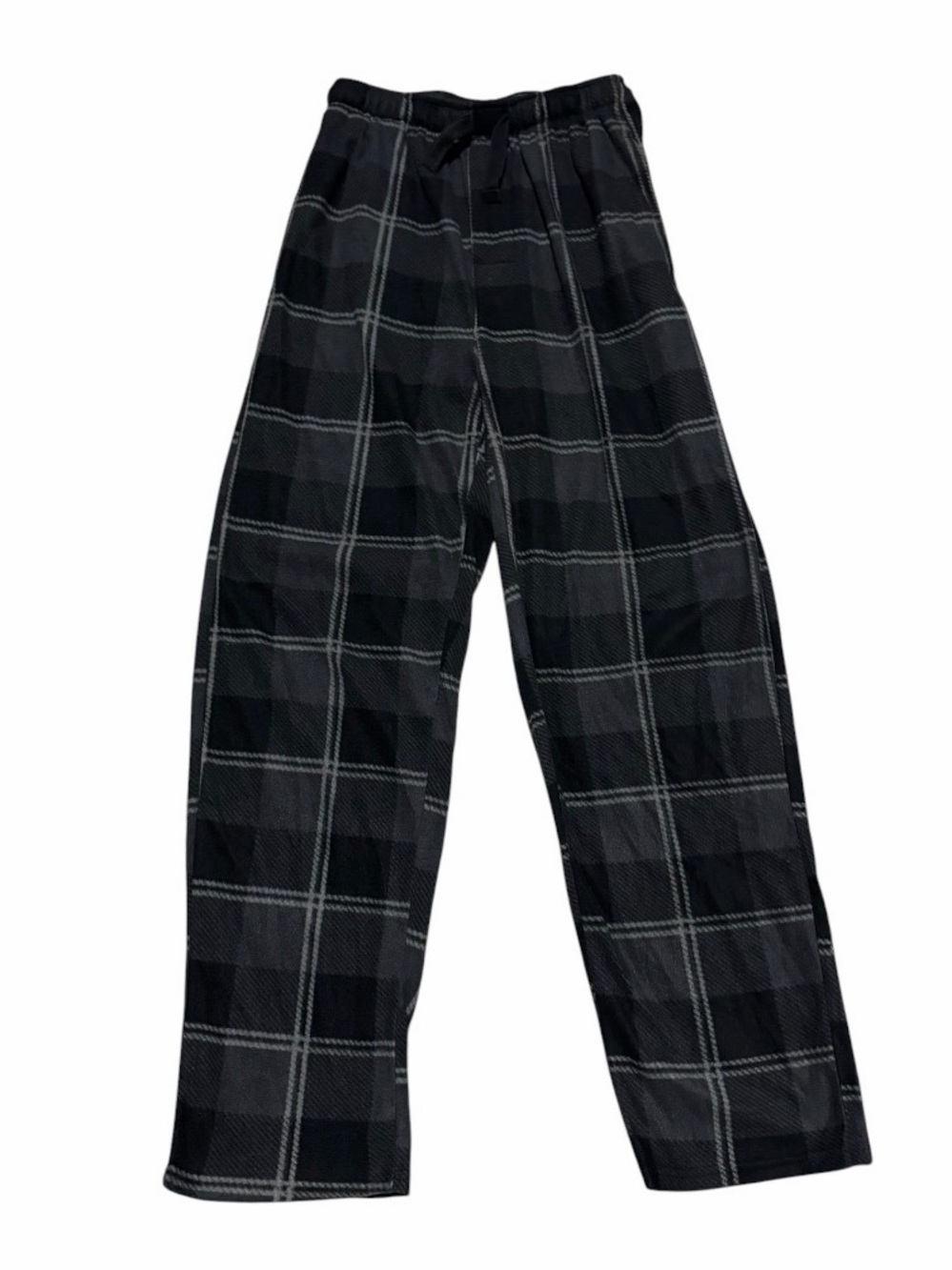 Perry Ellis Black & Gray Plaid Jogger Pants
